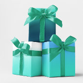 Aquamariner Himmel Blau und Türkis Ombre Mix Geschenkpapier Set