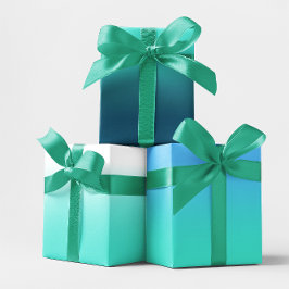 Aquamariner Himmel Blau und Türkis Ombre Mix Geschenkpapier Set