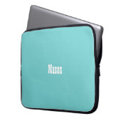 Aquamariner Himmel-personalisierte Laptop-Hülse Laptopschutzhülle (Vorderseite Links)