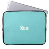 Aquamariner Himmel-personalisierte Laptop-Hülse Laptopschutzhülle (Vorderseite)