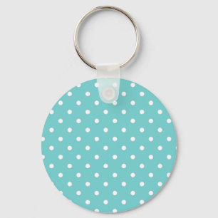 Aquamariner Himmel-Polka-Punkt-Schlüsselanhänger Schlüsselanhänger