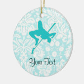 Aquamariner hoher Sprung Keramikornament (Links)