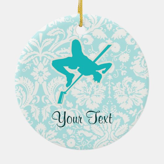 Aquamariner hoher Sprung Keramikornament (Hinten)