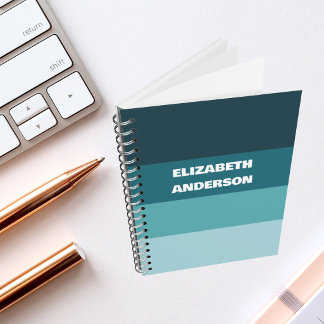 Aquamariner horizontaler Farbblock Notizblock