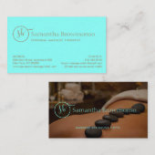 Aquamariner Hot Stone Wellness-Center Retreat Mass Visitenkarte (Vorne/Hinten)