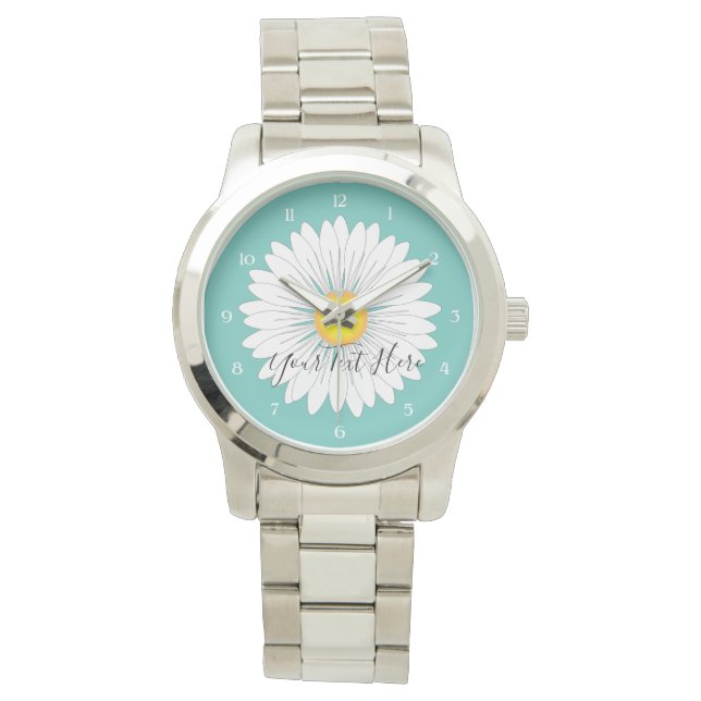 Aquamariner Hübscher kleiner Daisy Unisex Oversize Armbanduhr (Vorderseite)