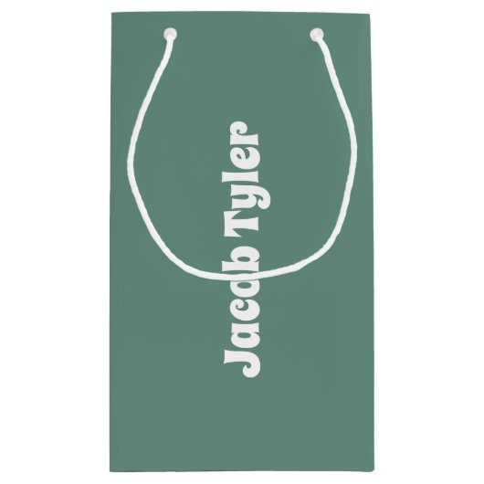 Aquamariner, individualisierbarer Geschenkbeutel Kleine Geschenktüte (Rückseite)