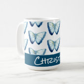 Aquamariner Individuelle Name Niedlich Schöne Schm Kaffeetasse (Vorderseite Links)