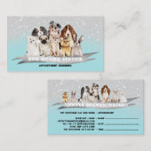Aquamariner Ivory Sparkle Dog Walker Ernennung Visitenkarte (Vorne/Hinten)