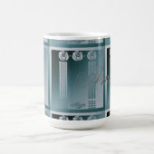 Aquamariner Jugendstil, Charles Mackintosh, Rose D Kaffeetasse (Mittel)