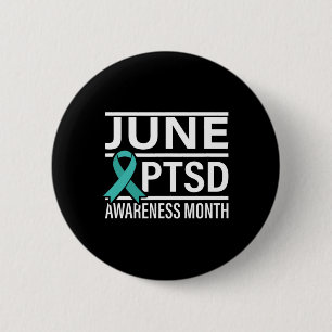 Aquamariner Juni-Tag der PTSD-Sensibilisierung für Button