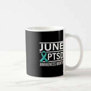 Aquamariner Juni-Tag der PTSD-Sensibilisierung für Kaffeetasse