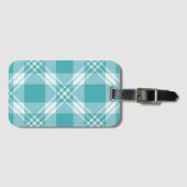 Aquamariner Karierter Gepäckträger Gepäckanhänger (Vorderseite (Horizontal))
