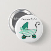 Aquamariner Kinderwagen-Großmutter-Knopf Button (Vorne & Hinten)