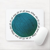 Aquamariner Knittergarnball Mousepad (Mit Mouse)