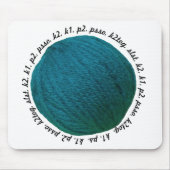 Aquamariner Knittergarnball Mousepad (Vorne)