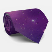 Aquamariner kosmischer Nebel aus blauem Violett Krawatte (Gerollt)