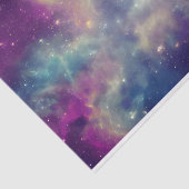 Aquamariner kosmischer Nebel aus blauem Violett Seidenpapier (Ausschnitt)