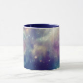 Aquamariner kosmischer Nebel aus blauem Violett Tasse (Zentrum)