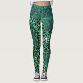 Aquamariner Kraken Tentacles Steampunk Art Fraktal Leggings (Vorderseite)