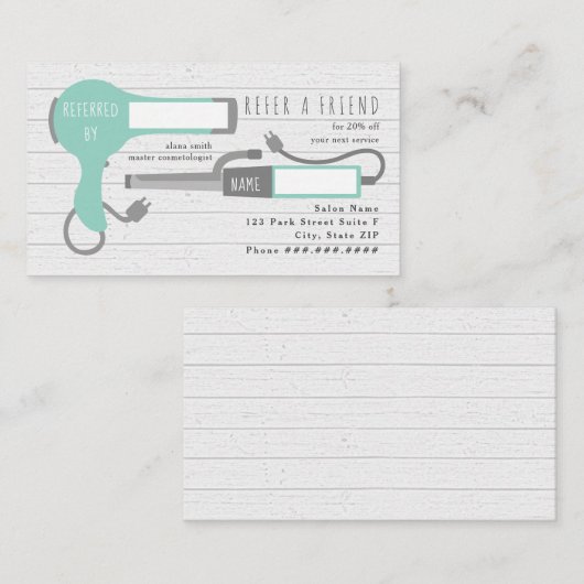 Aquamariner Kugeltrockner + Verweisung des Eisensa Visitenkarte (Vorne/Hinten)