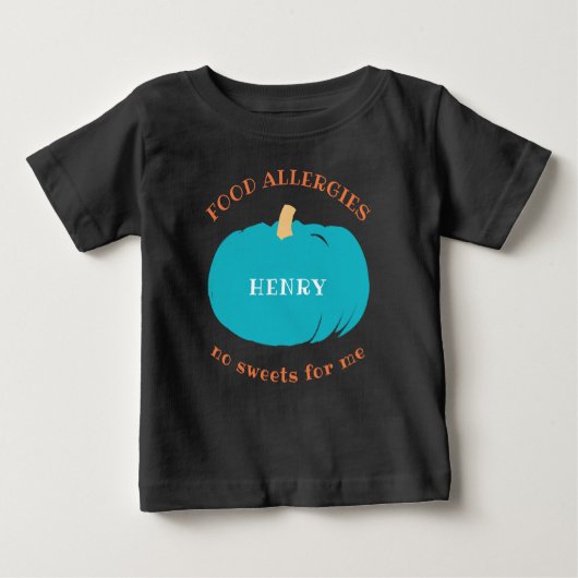 Aquamariner Kürbis-personalisierte Baby T-shirt (Vorderseite)
