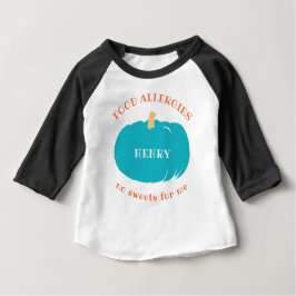 Aquamariner Kürbis-personalisierte Baby T-shirt