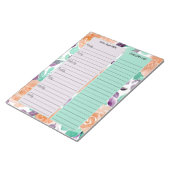 Aquamariner Lavendel-Blumenplaner & Lebensmittelge Notizblock (angewinkelt)