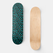 Aquamariner Leopard Cheetah Coole Mauer Skateboard (Vorderseite)