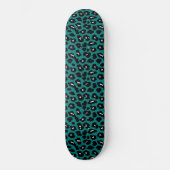 Aquamariner Leopard Cheetah Coole Mauer Skateboard (Vorderseite)