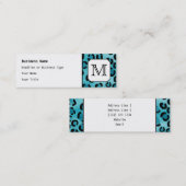 Aquamariner Leopard-Druck, kundenspezifisches Mini Visitenkarte (Vorne/Hinten)