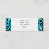 Aquamariner Leopard-Druck, kundenspezifisches Mini Visitenkarte (Rückseite)