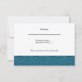 Aquamariner Leopard Fur Muster UAWG RSVP Karte (Rückseite)