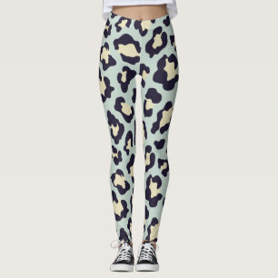 Aquamariner Leopardendruck Leggings