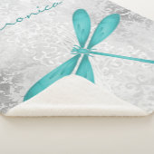 Aquamariner Libelle Personalisiert Sherpa Blanket Sherpadecke (3/4)
