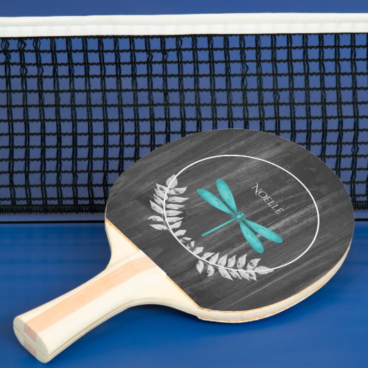 Aquamariner Libelle Rustikaler Pingpong Paddle Tischtennis Schläger (InSitu)