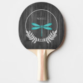 Aquamariner Libelle Rustikaler Pingpong Paddle Tischtennis Schläger (Vorderseite)