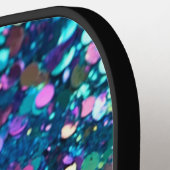 Aquamariner Lila Glitzer Sparkle Glam Monogram Pickleball Schläger (Linke Seite)