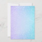 Aquamariner Lila Glitzer Sweet 16 Birthday Monogra Einladung (Rückseite)