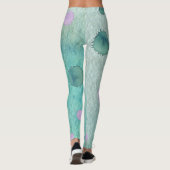 Aquamariner, Lila, heller Spritzer mit Farbton Leggings (Rückseite)
