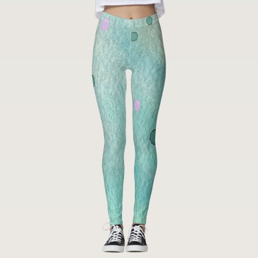 Aquamariner, Lila, heller Spritzer mit Farbton Leggings (Vorderseite)