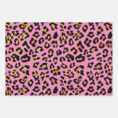 Aquamariner Lila Leopardendruck Geschenkpapier Set (Vorderseite)