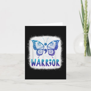 Aquamariner Lila Semicolon Butterfly Suizidverhütu Karte