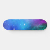 Aquamariner Lila Star Nebula Weltraumgalaxie Unive Skateboard (Horizontal)