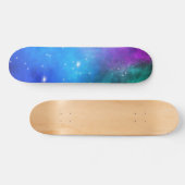 Aquamariner Lila Star Nebula Weltraumgalaxie Unive Skateboard (Horizontal)