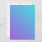 Aquamariner Lila Star von David Bat Mitzvah Einladung (Rückseite)