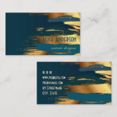 Aquamariner luxuriöser, moderner Glasdesigner Visitenkarte (Vorne/Hinten)