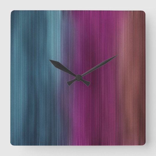 Aquamariner magentaroter Sienna modern Quadratische Wanduhr (Vorderseite)