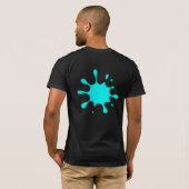 Aquamariner Maler-Spritzer-T - Shirt (Schwarz voll)