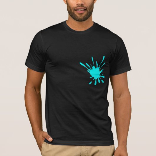 Aquamariner Maler-Spritzer-T - Shirt (Vorderseite)